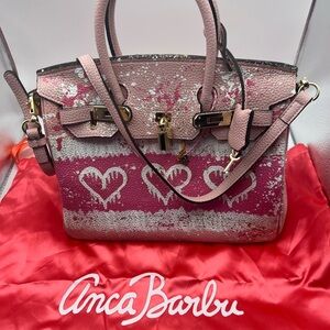 Pink Heart Women's Anca Bag